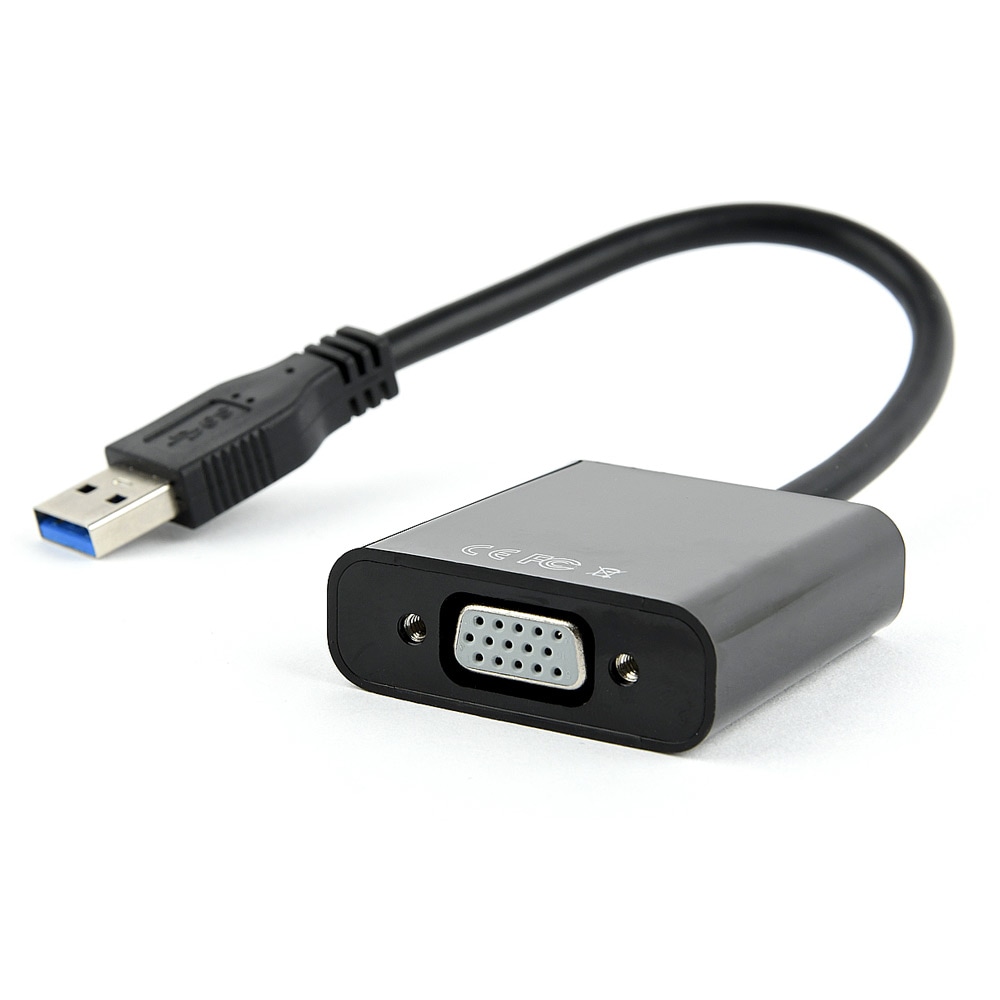 USB 3.0-VGA-sovitin, Full HD, 15 cm - Kristallinkirkas kuva näytöllesi
