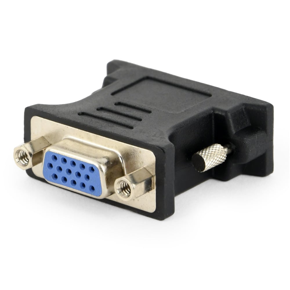 DVI-I-adapteri - DVI-I uros VGA 15-pin naaras - Musta