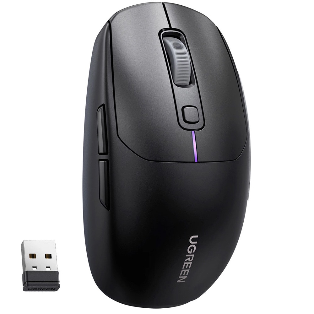 Ugreen Bluetooth langaton tietokoneen hiiri USB-vastaanottimella - musta