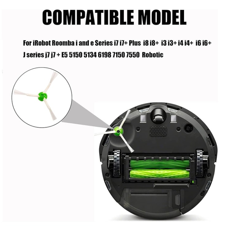 Sivuharjat iRobot Roomba i3 / i4 / i6 / E5 / E6 / E7 6-packiin