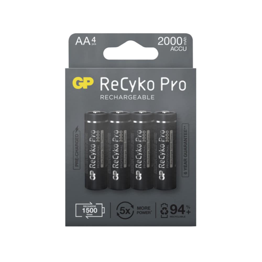 GP ReCyko Professional AA akku NiMH 2000mAh 4-pack 4-pack