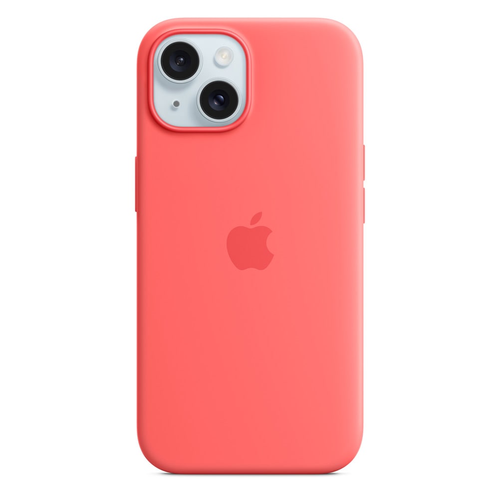 Apple Silikonikotelo MagSafella iPhone 15:lle - Guava