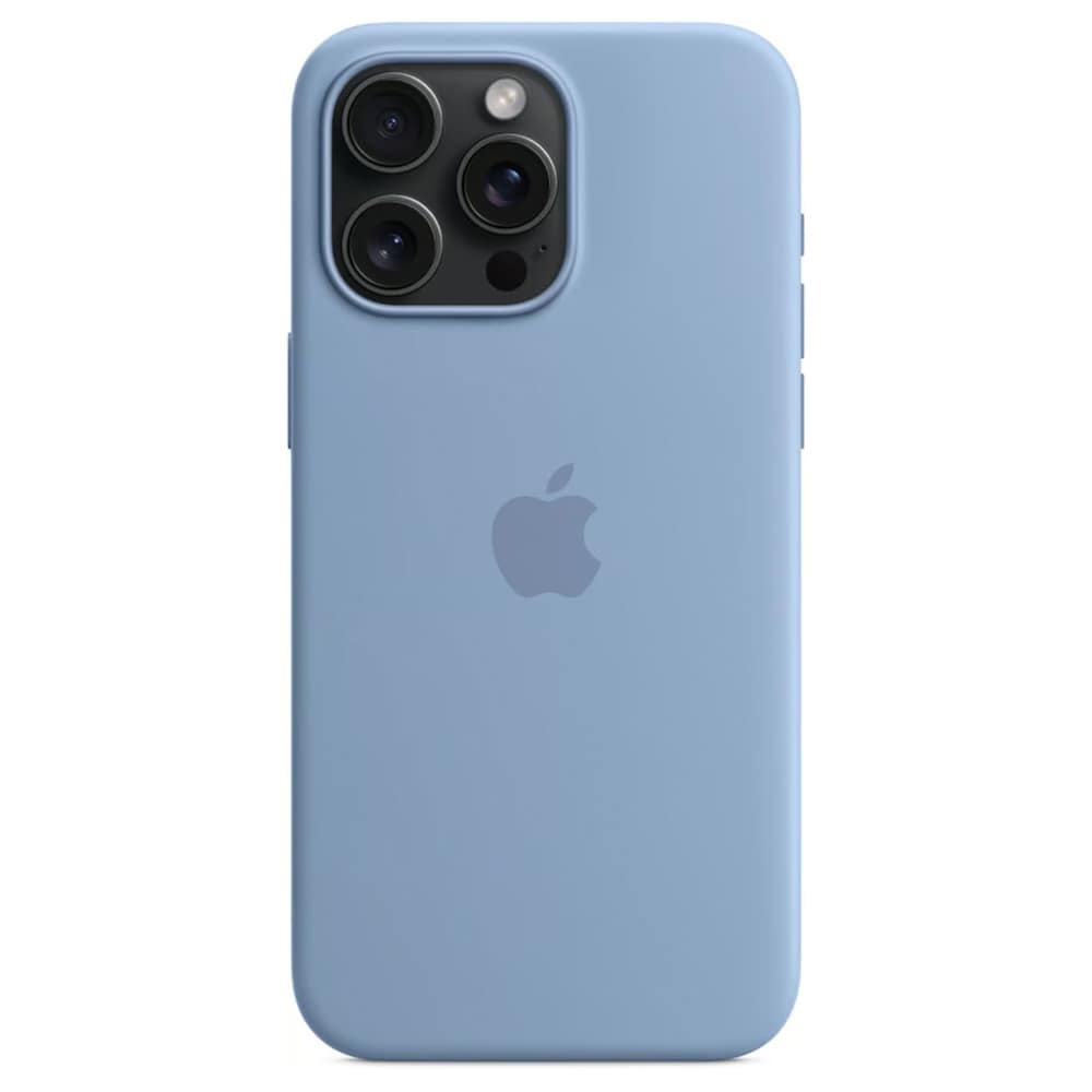 Apple Silikoni kotelo MagSafe iPhone 15 Pro Max -puhelimelle - talven sininen