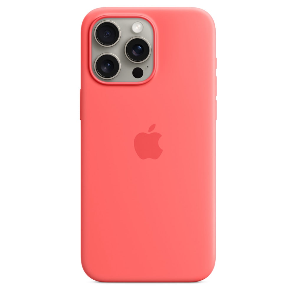 Apple Silikoni kotelo MagSafe iPhone 15 Pro Max -puhelimelle - Guava
