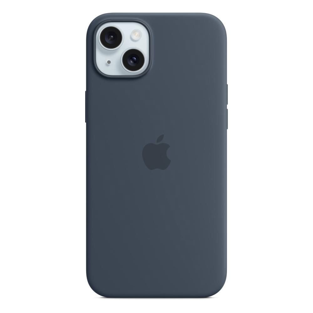 Apple Silikonikotelo MagSafella iPhone 15 Plus -puhelimelle - Myrskynsininen