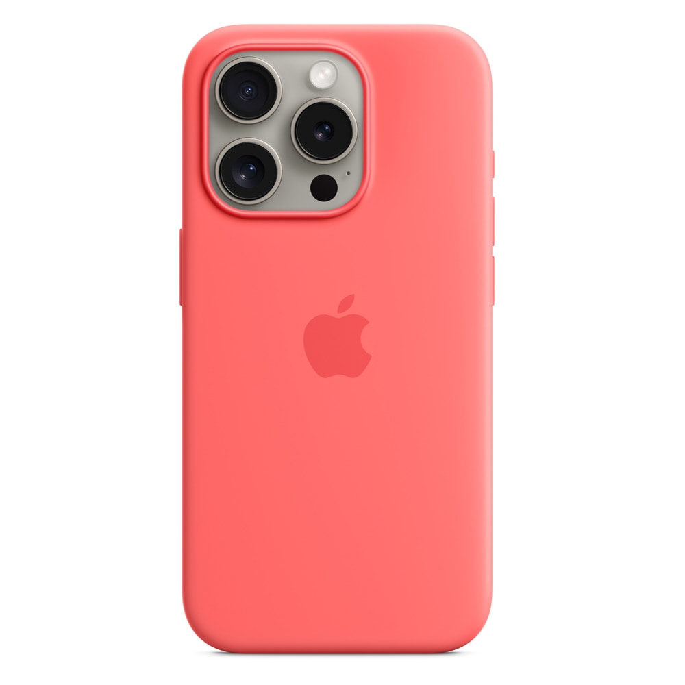 Apple Silikoni kotelo MagSafe iPhonelle 15 Pro - Guava