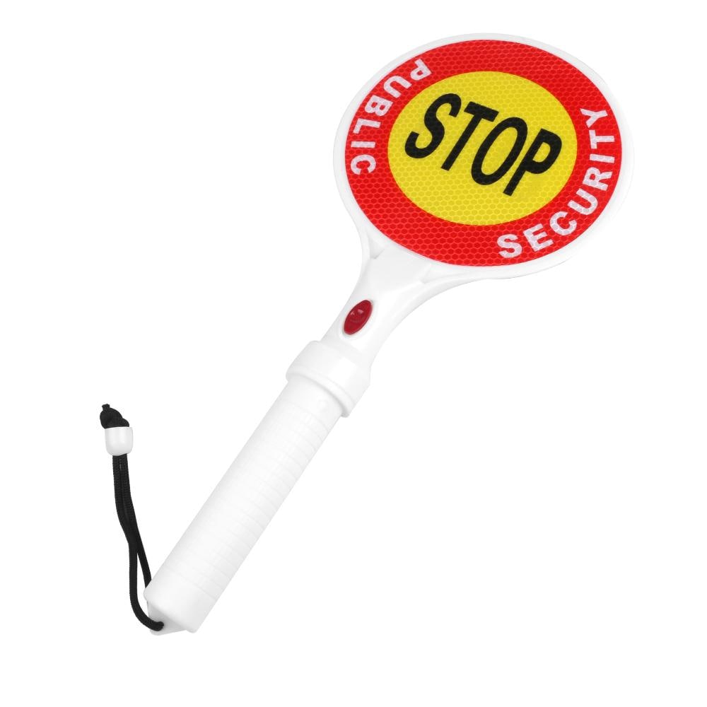 Kädessä pidettävä varoitusmerkki, jossa on heijastava kalvo - STOP