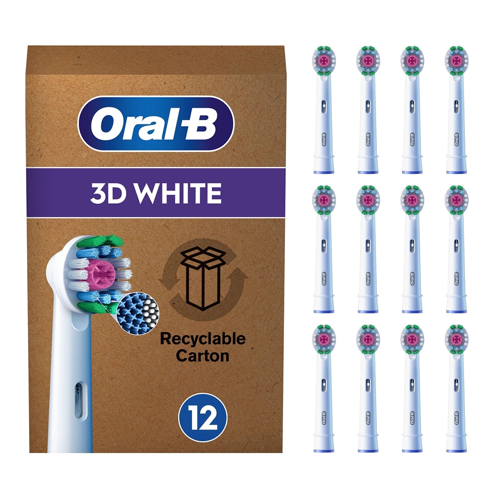 Oral-B Pro 3D White hammasharjan päät 12-pakkaus