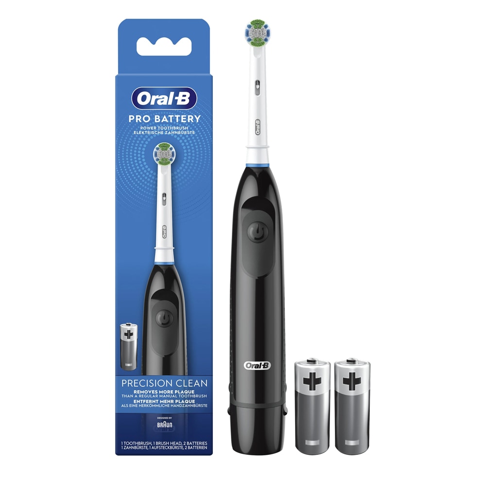 Oral-B akkuhammasharja Precision Clean -harjaspäällä - musta