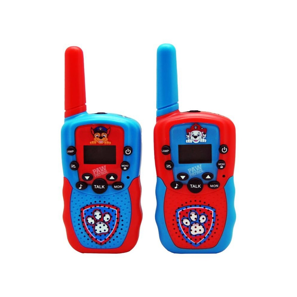 Paw Patrol radiopuhelin LCD-näytöllä ja LED-taskulampulla - 2-pack