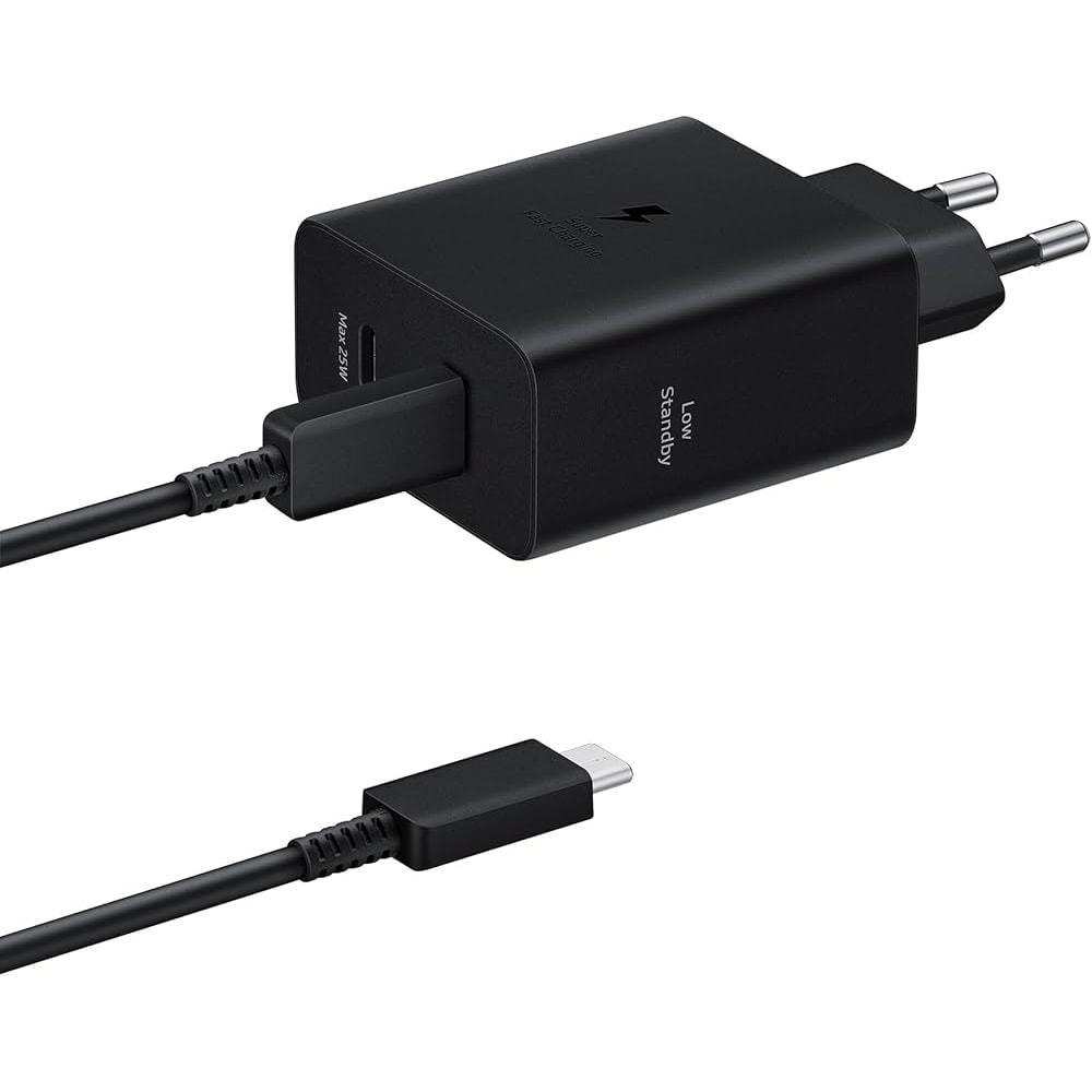 Samsungin seinälaturi 50W USB-C-kaapelilla - musta