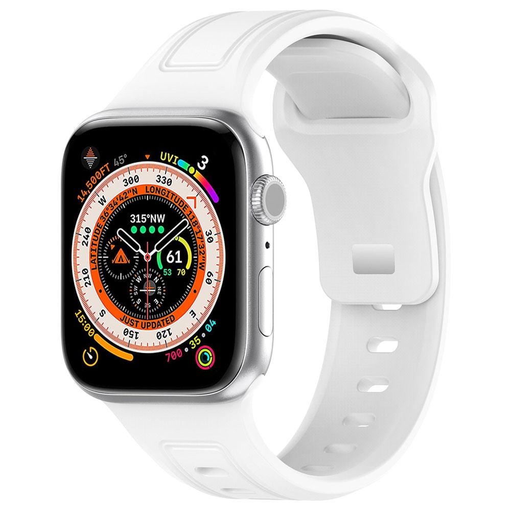 Silikoniranneke Apple Watch 38 / 40 / 41mm - Valkoinen