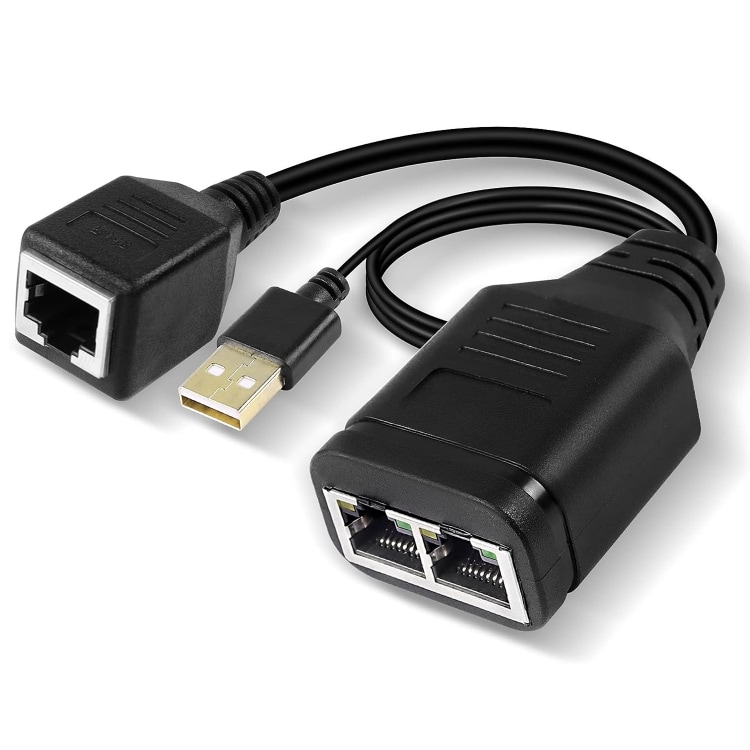 Ethernet-jakaja USB:llä 1xNaaras 2xNaaras - 2xNaaras