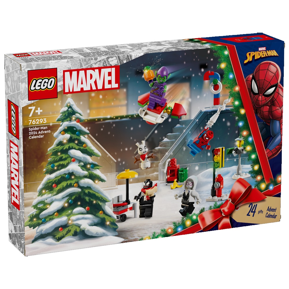 LEGO Marvelin adventtikalenteri - Hämähäkkimies 2024 rakennettavilla supersankariyllätyksillä varustettuna