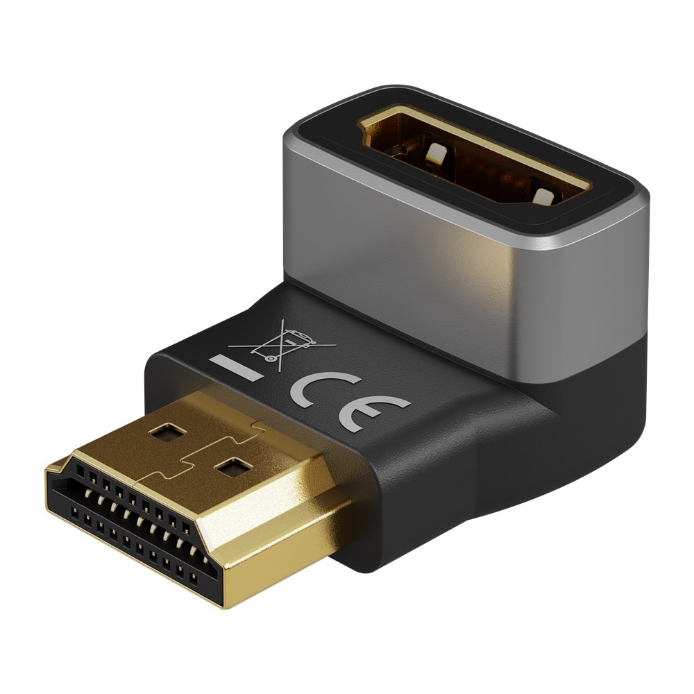 Goobay Angled HDMI-sovitin 8K 60Hz 270° kullatuilla liittimillä varustettuna