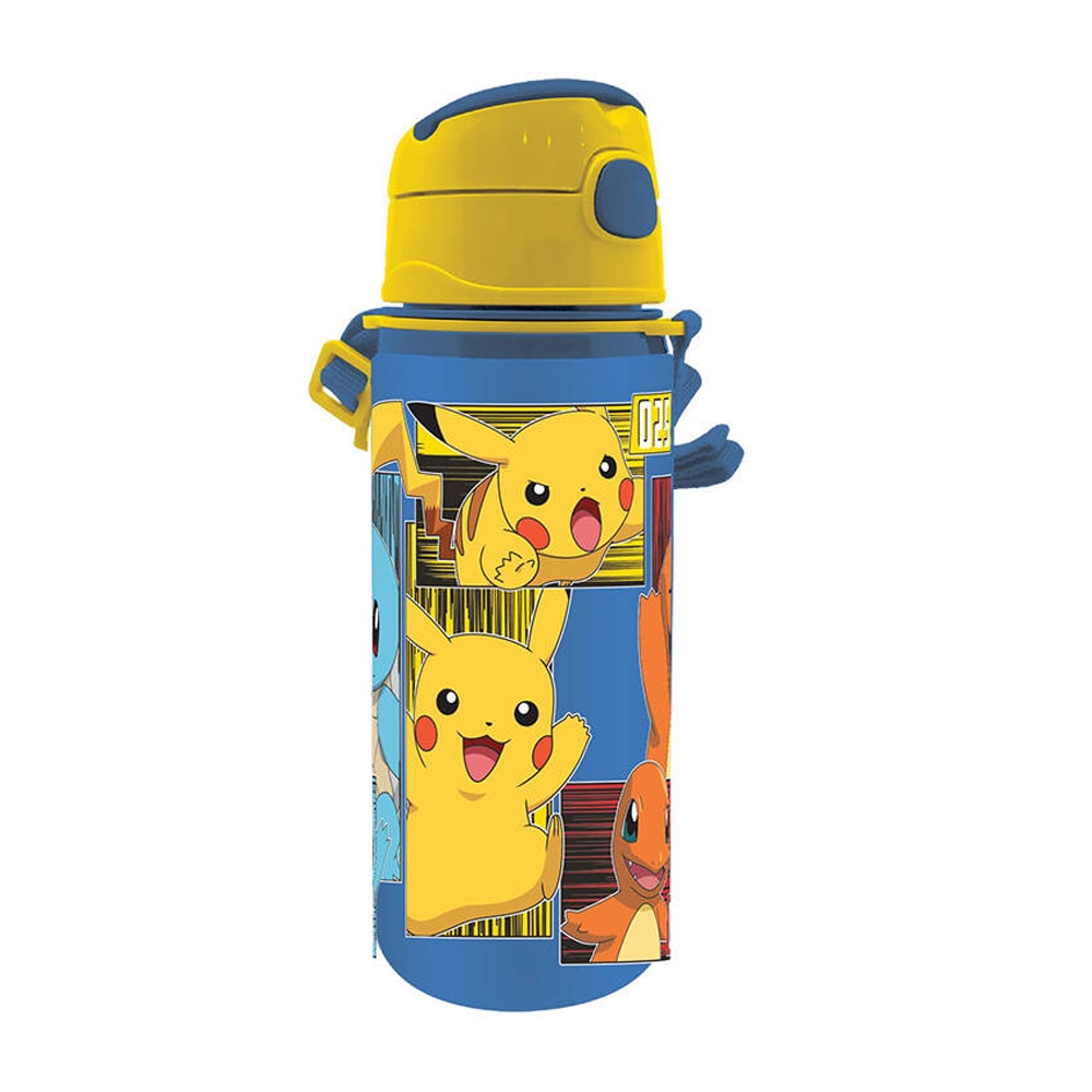 Pokemon 600 ml vesipullo, jossa on lapsiystävällinen kansi