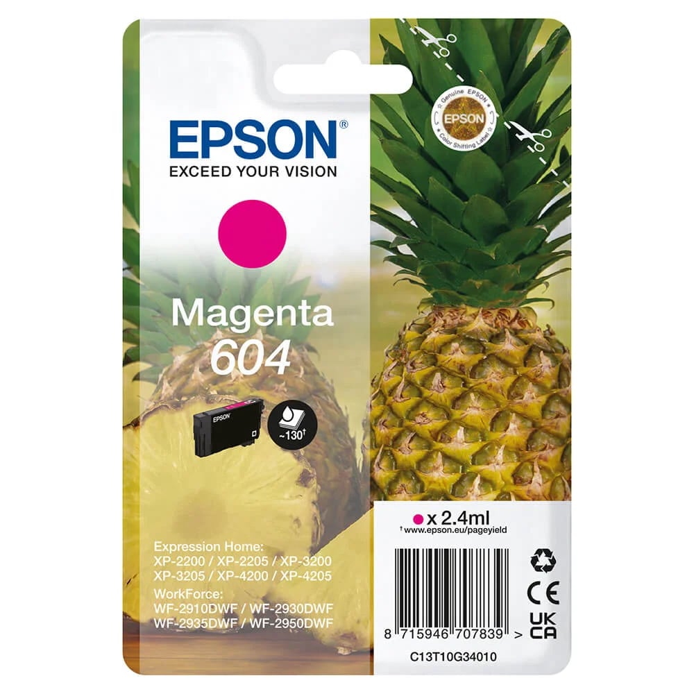 Epson 604 Mustekasetti C13T10G34010 - Magenta