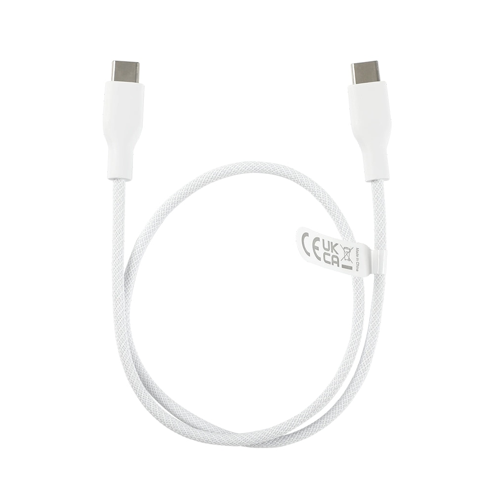 Deltaco USB-C-kaapeli 60W 50cm - Valkoinen