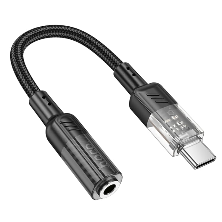 USB-C-äänisovitin 3,5 mm:n pistokkeeseen, jossa on mikrofonituki