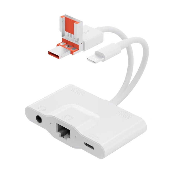 Ethernet-sovitin USB-C-, Lightning-, USB- ja MicroUSB-liitännällä - All-in-one-ratkaisu nopeaan liitettävyyteen