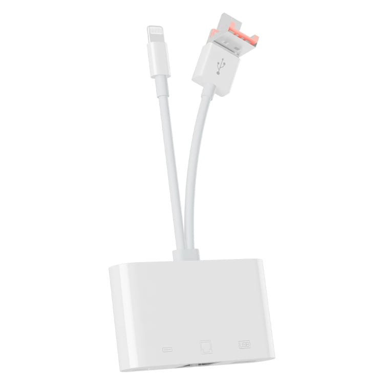 Ethernet-sovitin USB-C:llä, Lightningilla ja USB:llä - Plug and play ja nopea nopeus