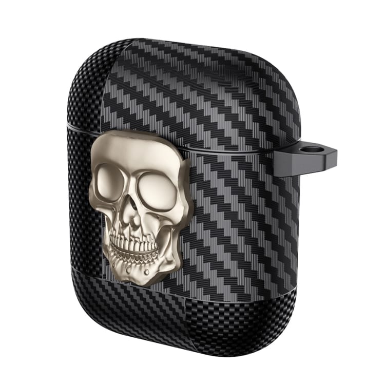 Silikonikotelo AirPods 1/2:lle - Skull Gold