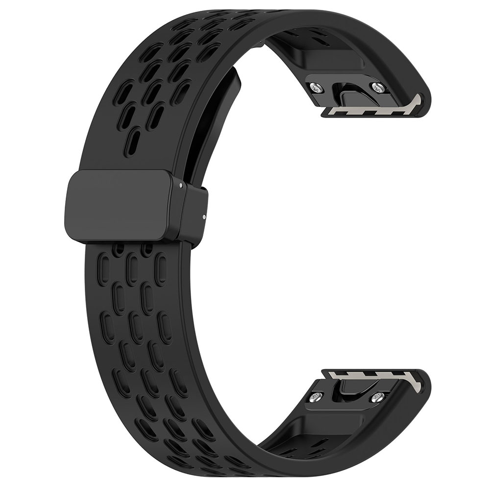 Silikoniranneke Garmin Fenix 5 / 6 / 7 / 8 20mm - Svart