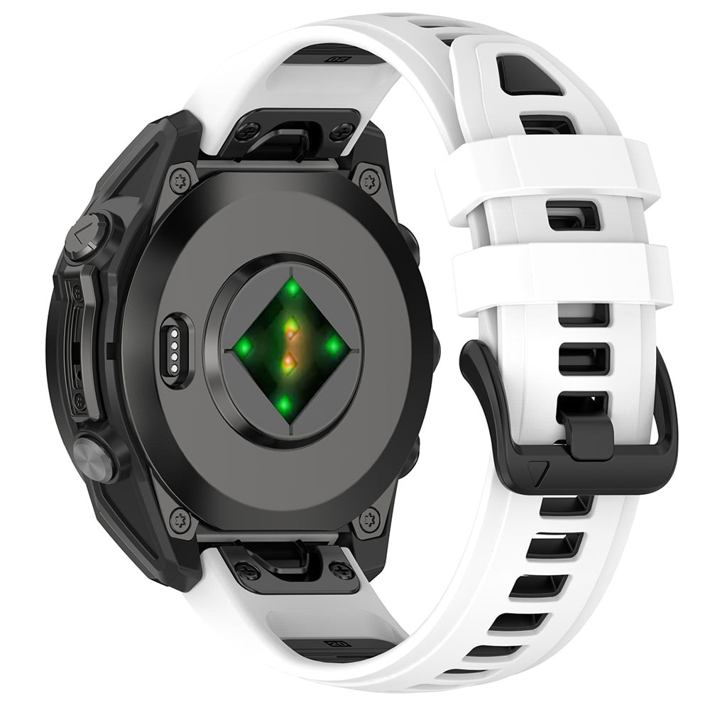 Silikoniranneke Garmin Fenix 8 43mm - Valkoinen - Valkoinen