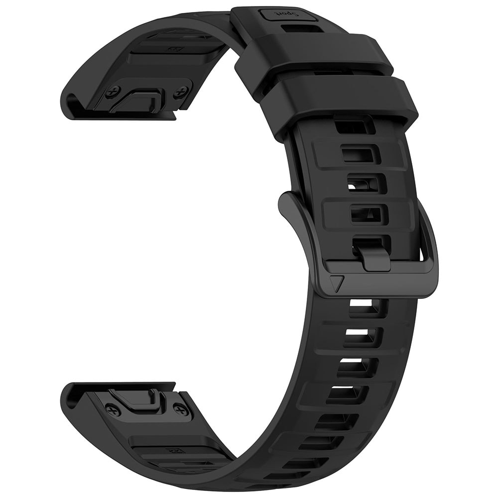 Silikoniranneke Garmin Fenix 8 47mm - Svart - Svart