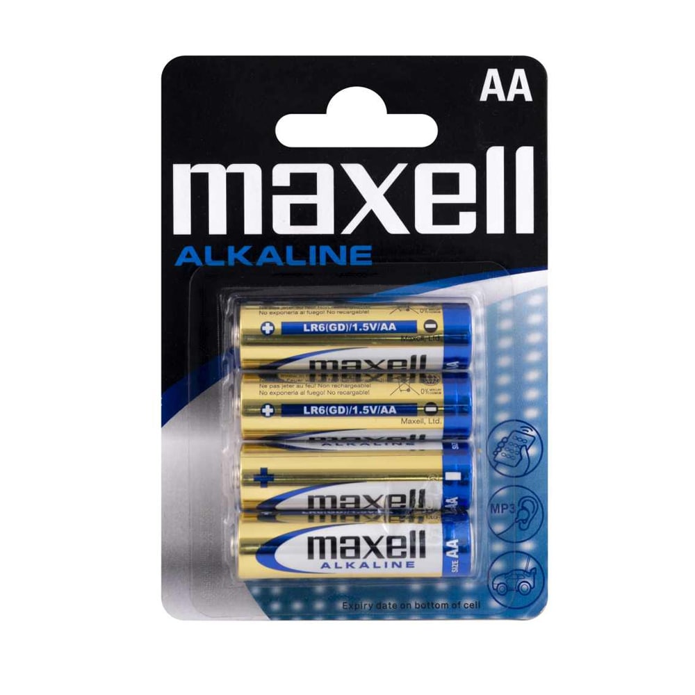 Maxell AA alkaliparistot, pitkäikäiset - 4 kpl/pakkaus