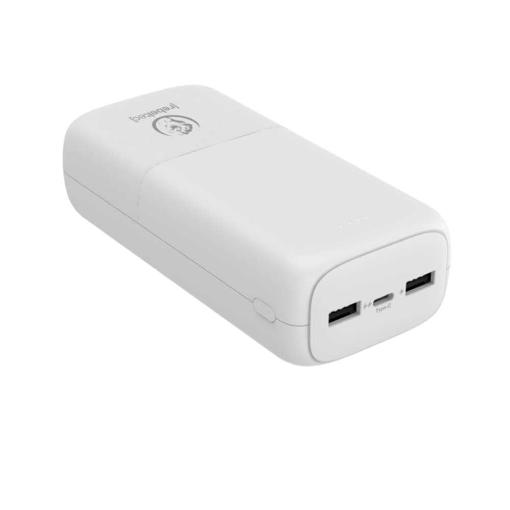 Rebeltec Powerbank 10W, 30000mAh – Tehokas varavirtalähde - Valkoinen