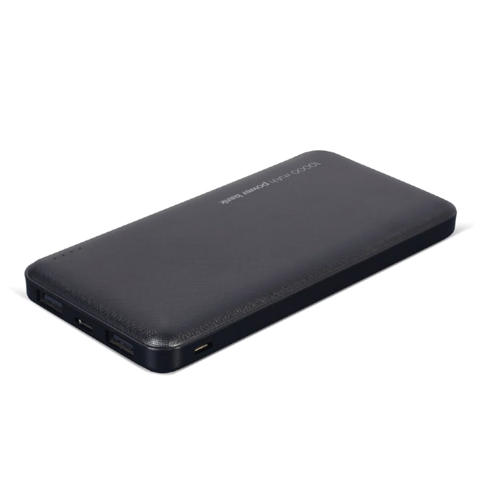 Powerbank 10000mAh 2xUSB ja 1xUSB-C - Svart