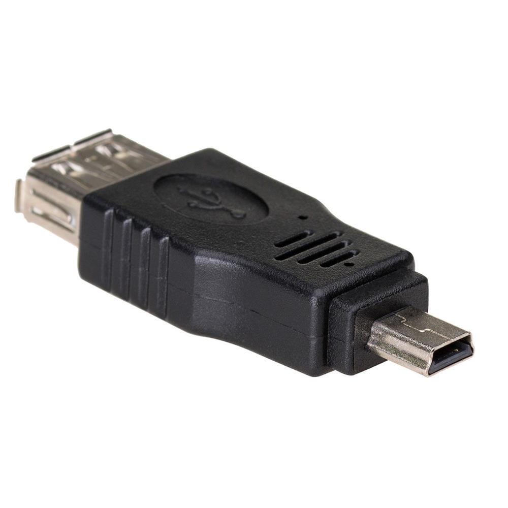 Akyga OTG-adapteri Mini-USB-uros (Tyyppi-B) - USB-A-naaras - Musta