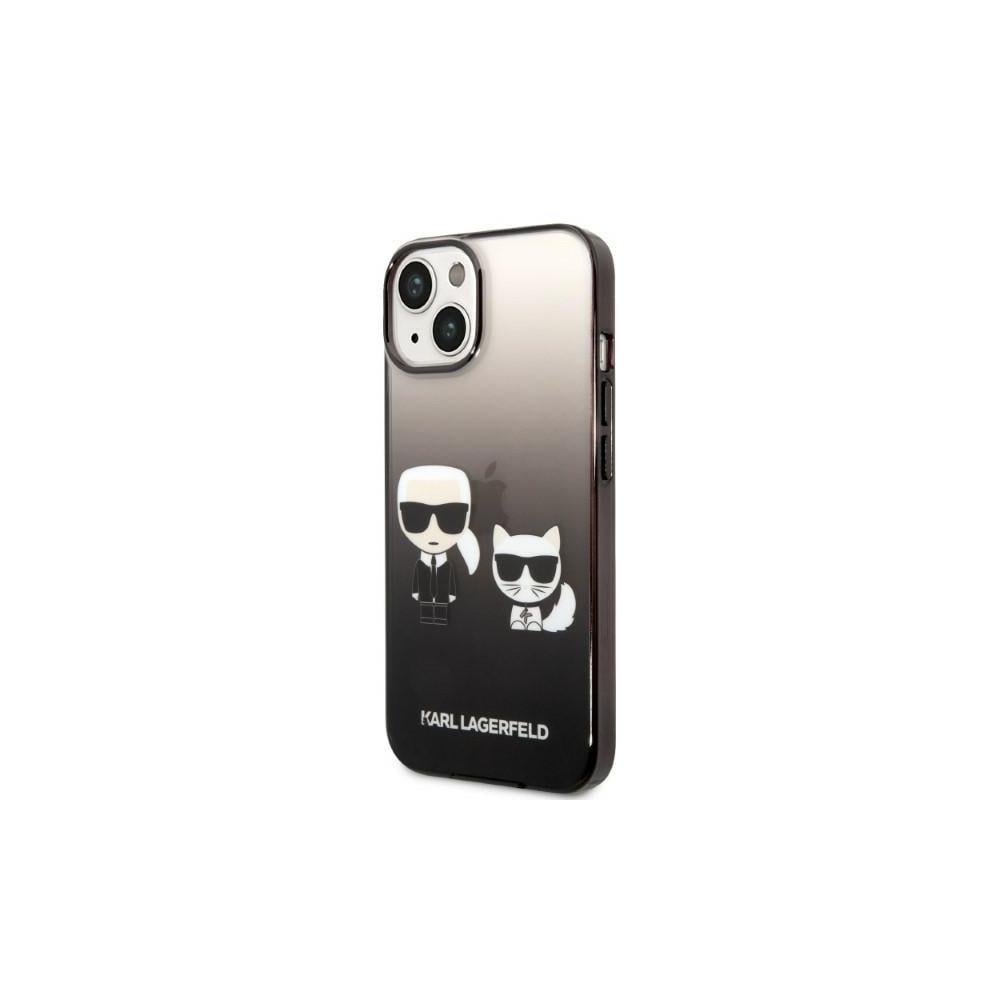 Karl Lagerfeld kuori iPhone 14 Pro - Läpinäkyvä/Musta